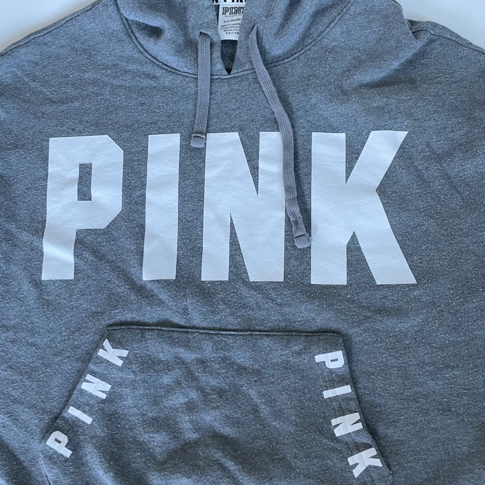 PINK grey Hoodie